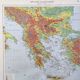 Old map Balkan regions Greece Crete 43x43cm from 1950