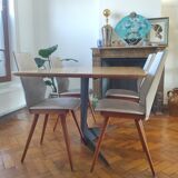 Set of 4 BAUMANN chairs from the 60s (model 840, Max Bill)