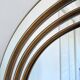 Large vintage Deknudt arched beveled panel mirror – gold, Belgium, 1980s