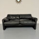 Canapé maralunga design design Vico MAGISTRETTI Cassina en cuir noir