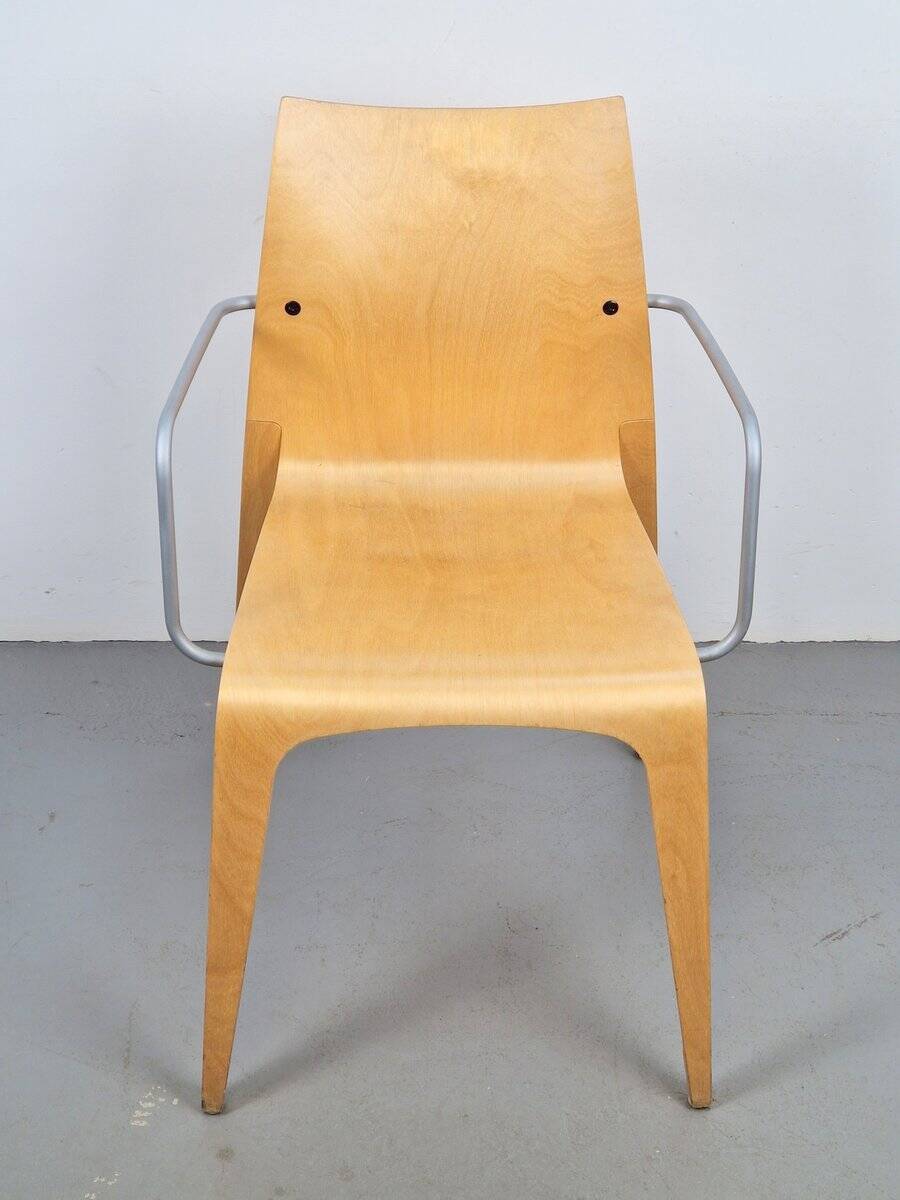 Chaise Flow en contreplaqué par Jacob Berg, années 1990.