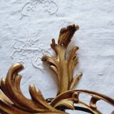 Pair of vintage French wall sconces in bronze, Louis XV Rococo style.