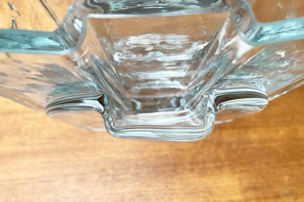 Postmodern glass block vase by Rosenthal, 1980s.