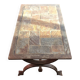 Blacksmith coffee table made of wrought iron and slate.