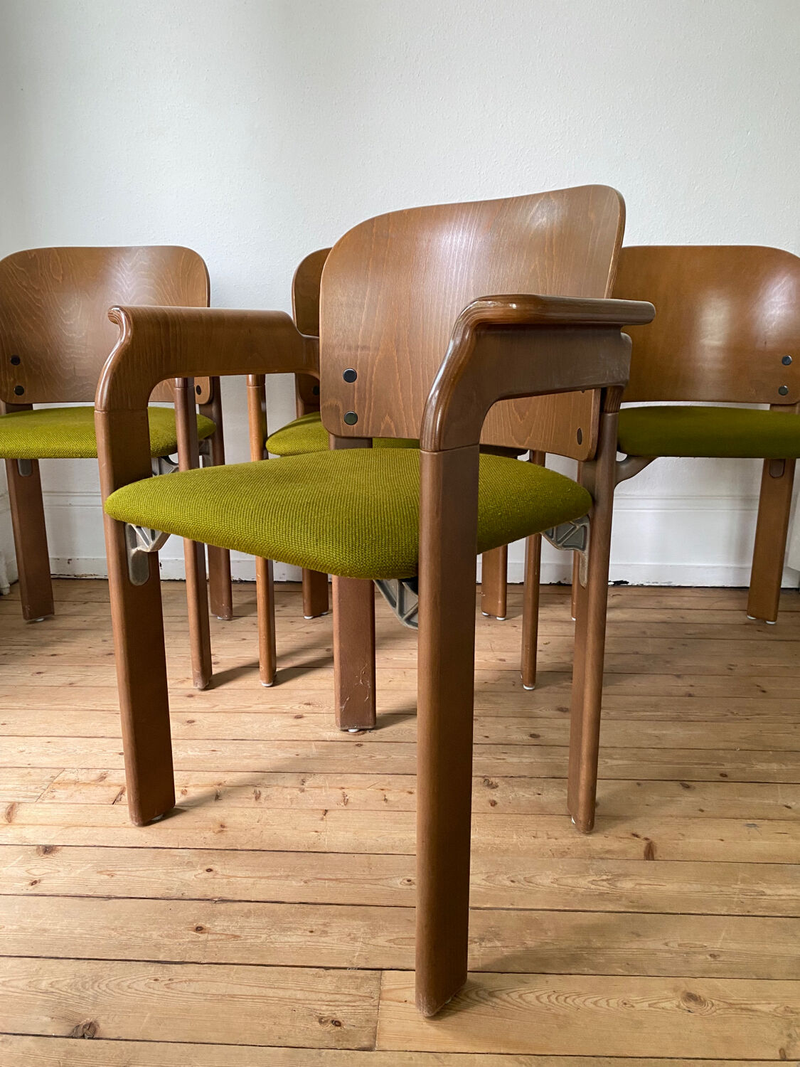 Set of 4 Armchairs by Bruno Rey for Dietiker 1970