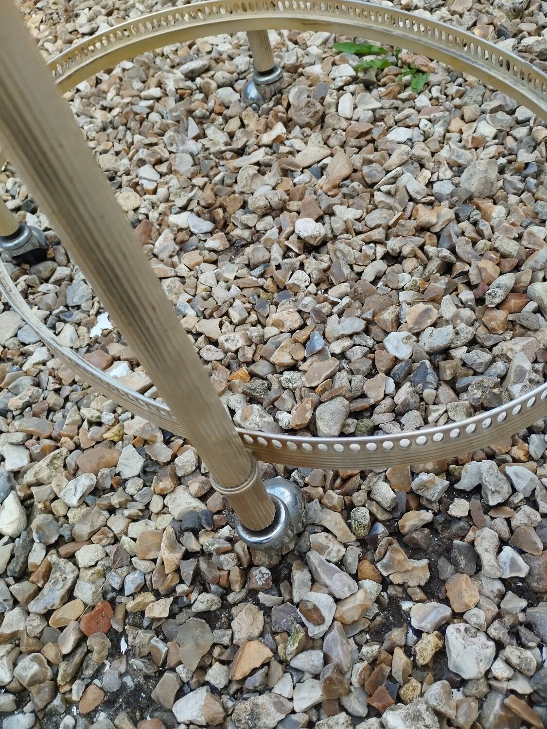 Old vintage rolling serving table