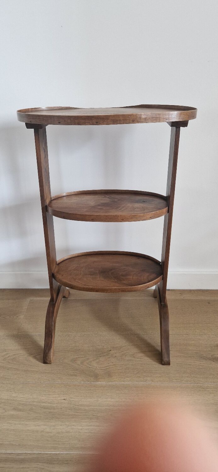 Antique walnut pedestal table furniture