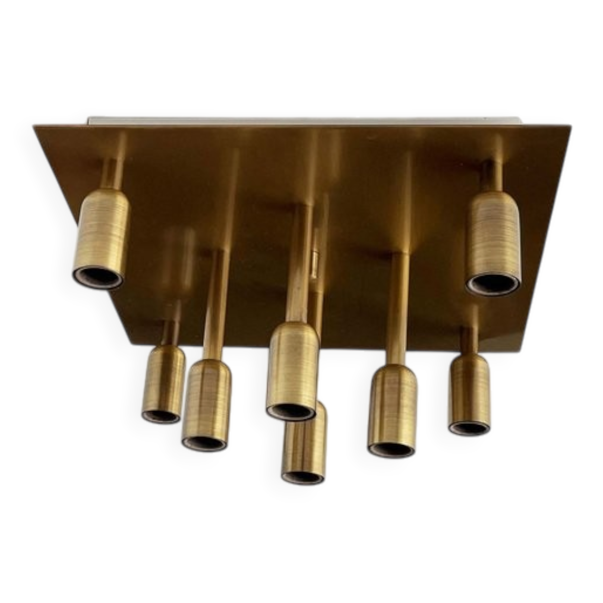 Vintage German Brass Ceiling or Wall Lamp from Sölken, 1970s