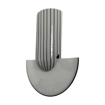 Sculptural hand decorated wall light  by Vistosi Murano, rare glass art piece