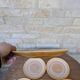 Set of 6 flat plates in stoneware Niderviller model Fauve from the 60s/70s.
