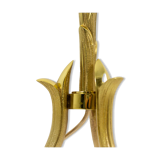 Tripod floor lamp in gilded bronze