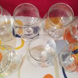 Lot of 7 vintage beer glasses "kriek gueuze belle-vue"