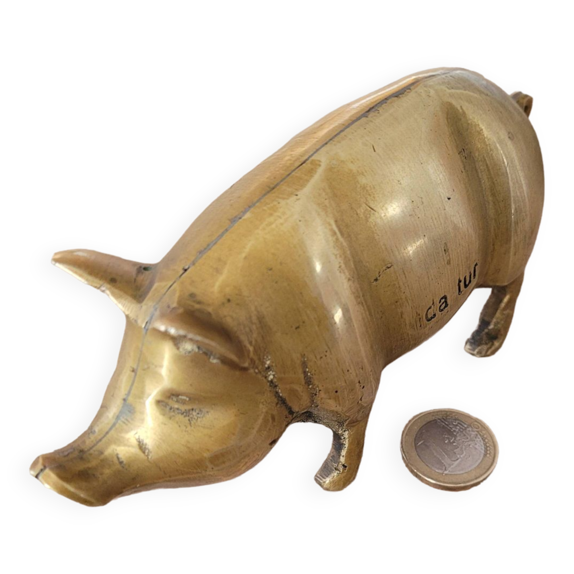 Antique brass/copper pig, from the 1950s.