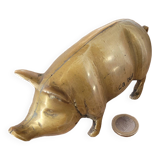 Ancien cochon en laiton / cuivre, des années 1950.