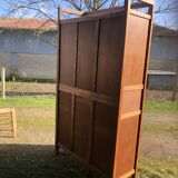 Modernist wardrobe in solid oak 1950