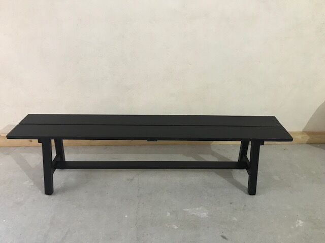 Black patinated bench