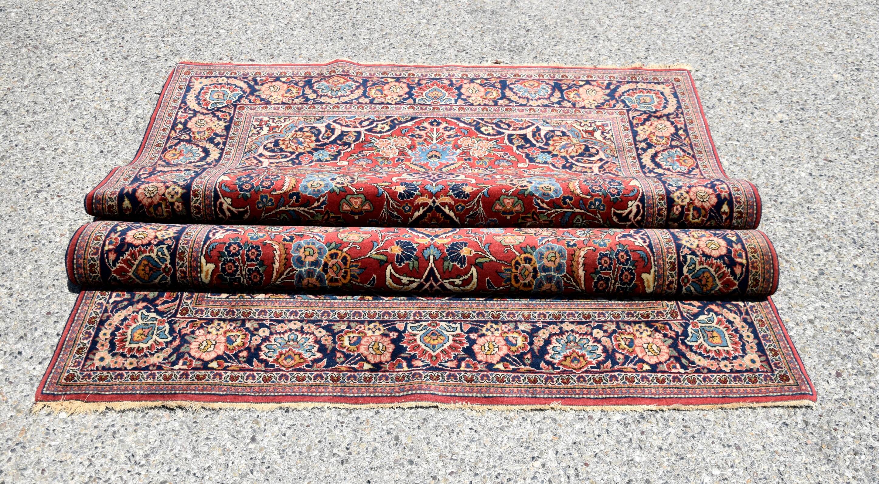 Oriental rug iran kashan dabir old: 1.30 x 2.10