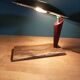 Loft bedside desk lamp wood metal saucer