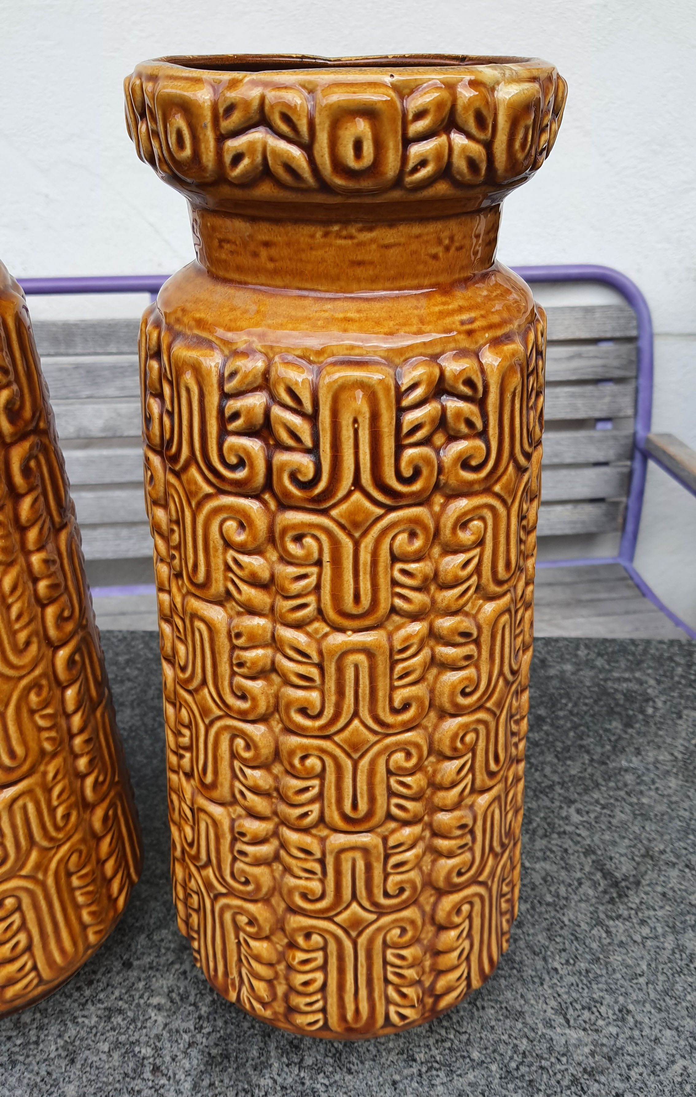 Pair of ceramic vases Scheurer Austria 1970