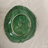 Large cabbage leaf plate Gerber – French barbotine – decorative piece