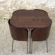 Ikea table late 20th century fusion model in dark wood and chrome legs