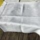 Embroidered tablecloth AP hem day scale damask foliage
