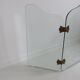 Glass and brass chimney fire barrier with 3 panels 1960 1970
