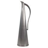 Sculptural Art Deco wine pitcher "Jomfruen" in pewter by Gunnar Havstad 1930s
