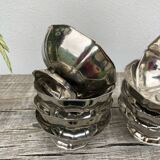 8 stainless steel bowls from the 1970s