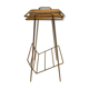 Magazine holder table in gold metal 1950 vintage