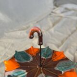 Vallauris orange & turquoise “umbrella” tray – 1970s