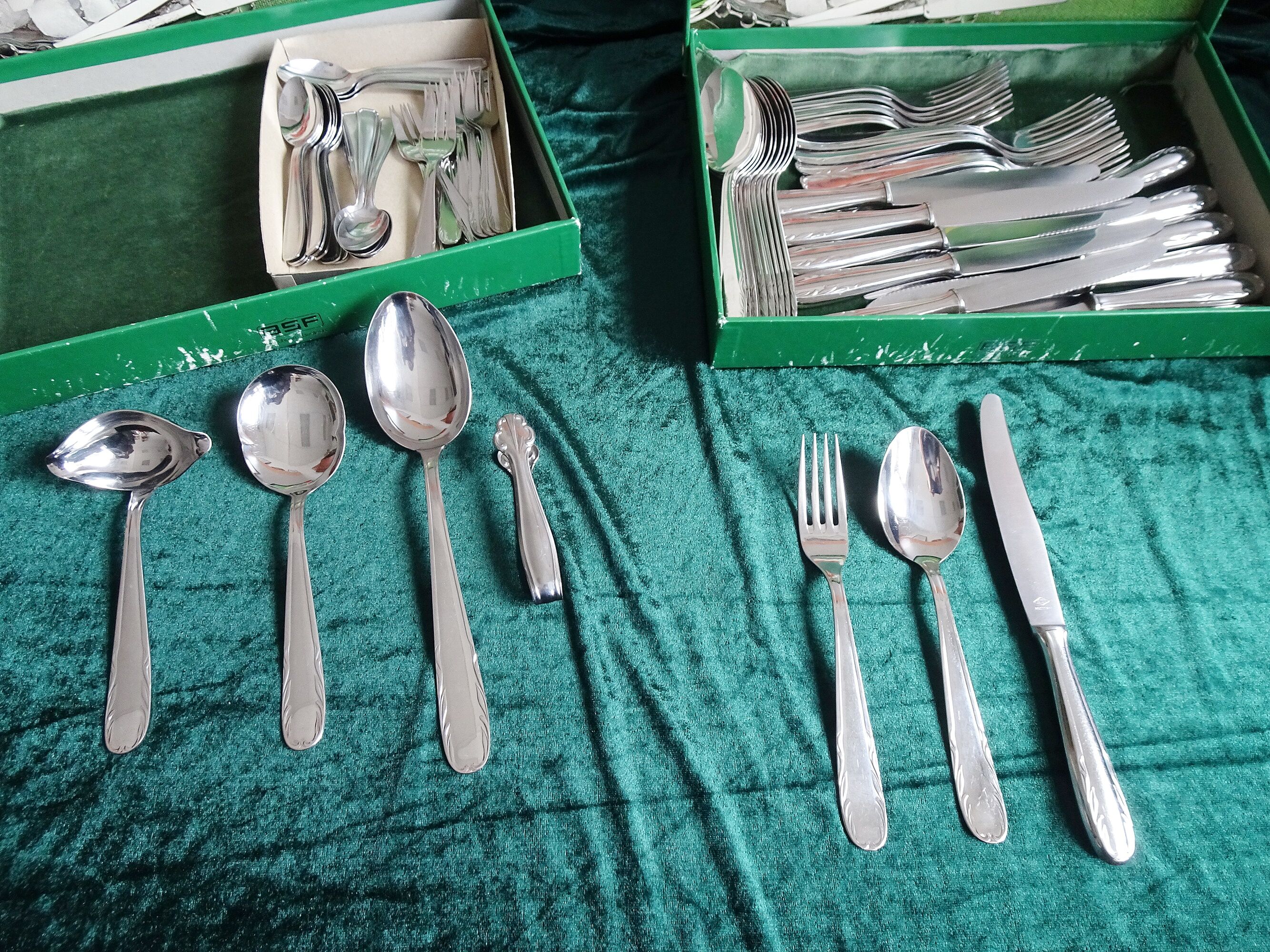 Couverts en acier inoxydable pour 12 personnes, couverts en acier inoxydable 68 pièces