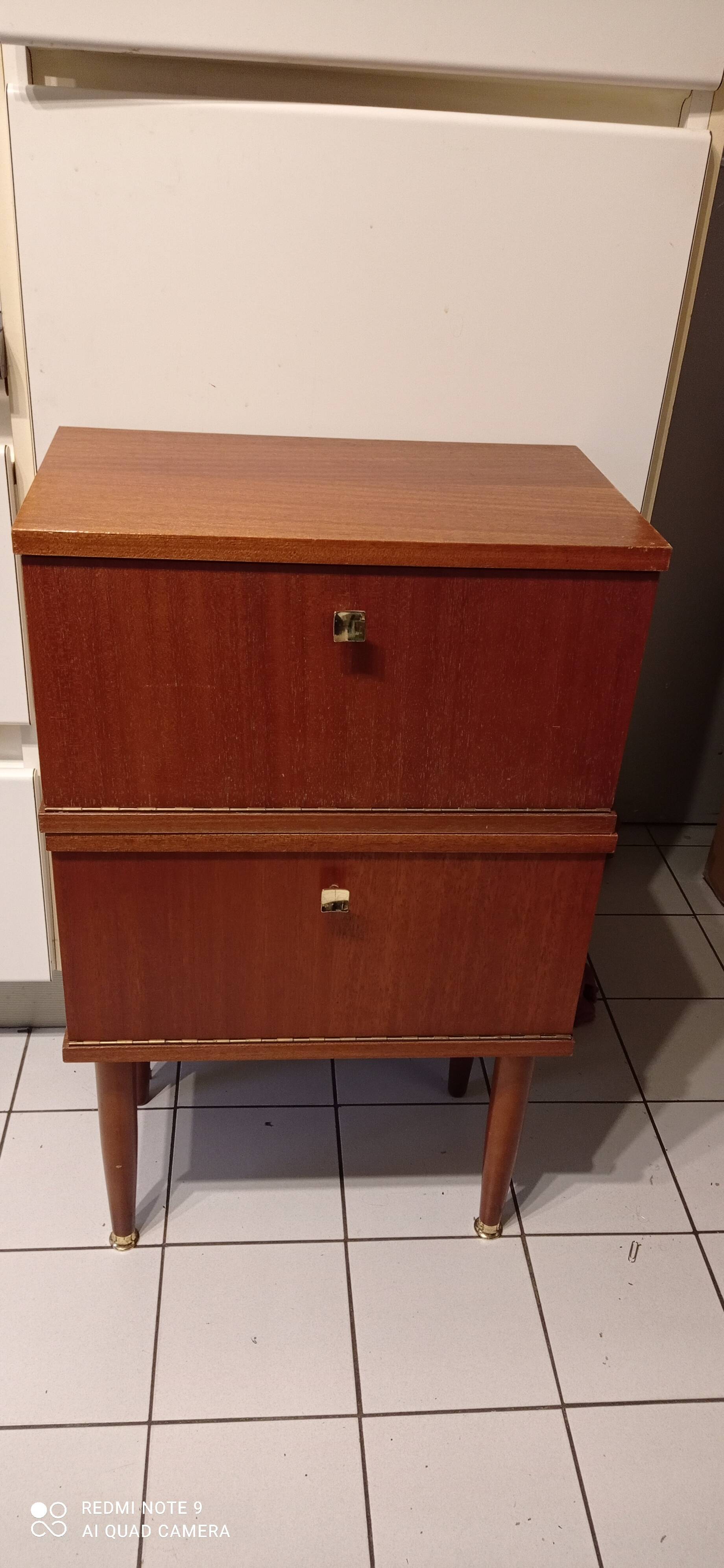 Paire de chevet vintage scandinave