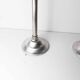 Paire de plafonnier boule 1950 chrome et opaline blanche