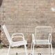 Pair of Emu Rio garden chairs in wire, Italy 1970s