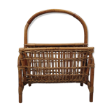 Vintage bamboo magazine holder