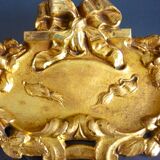 Pediment, gilded bronze, ornament for mirror, piece of furniture, signed Jacquet Grelier