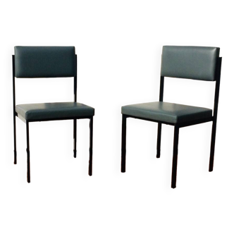 Pair of Pastoe style chairs. Vintage 60s.