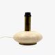 Travertine & brass table lamp base, Italy 1970s