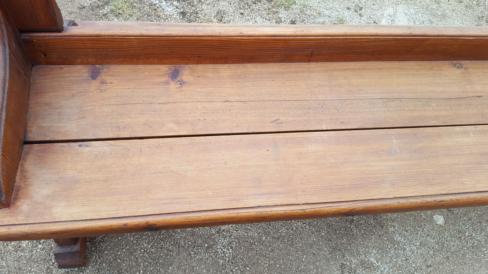 Old chapel bench
