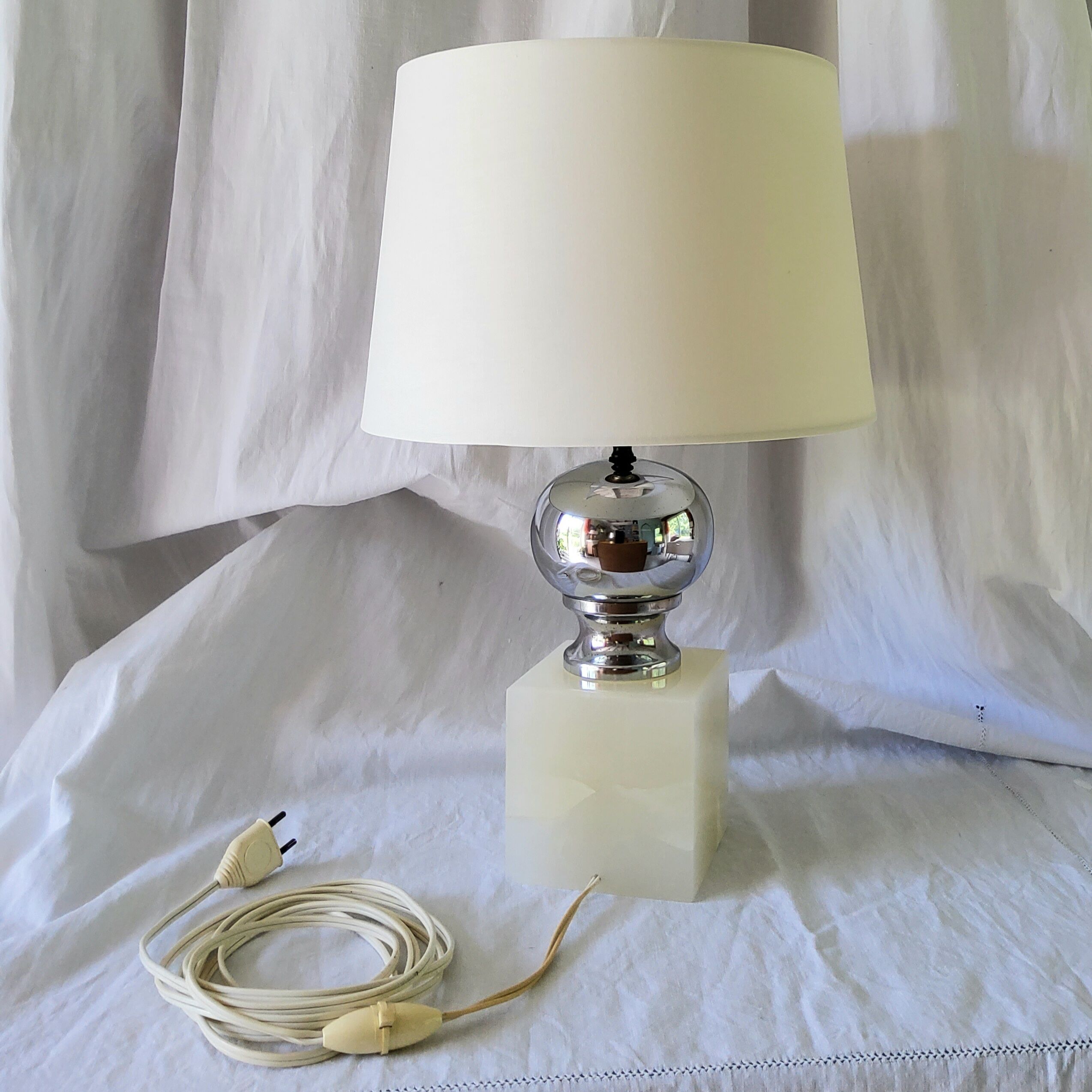 Large Philippe Barbier lamp