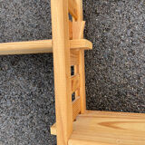 Vintage modular pine wall shelf