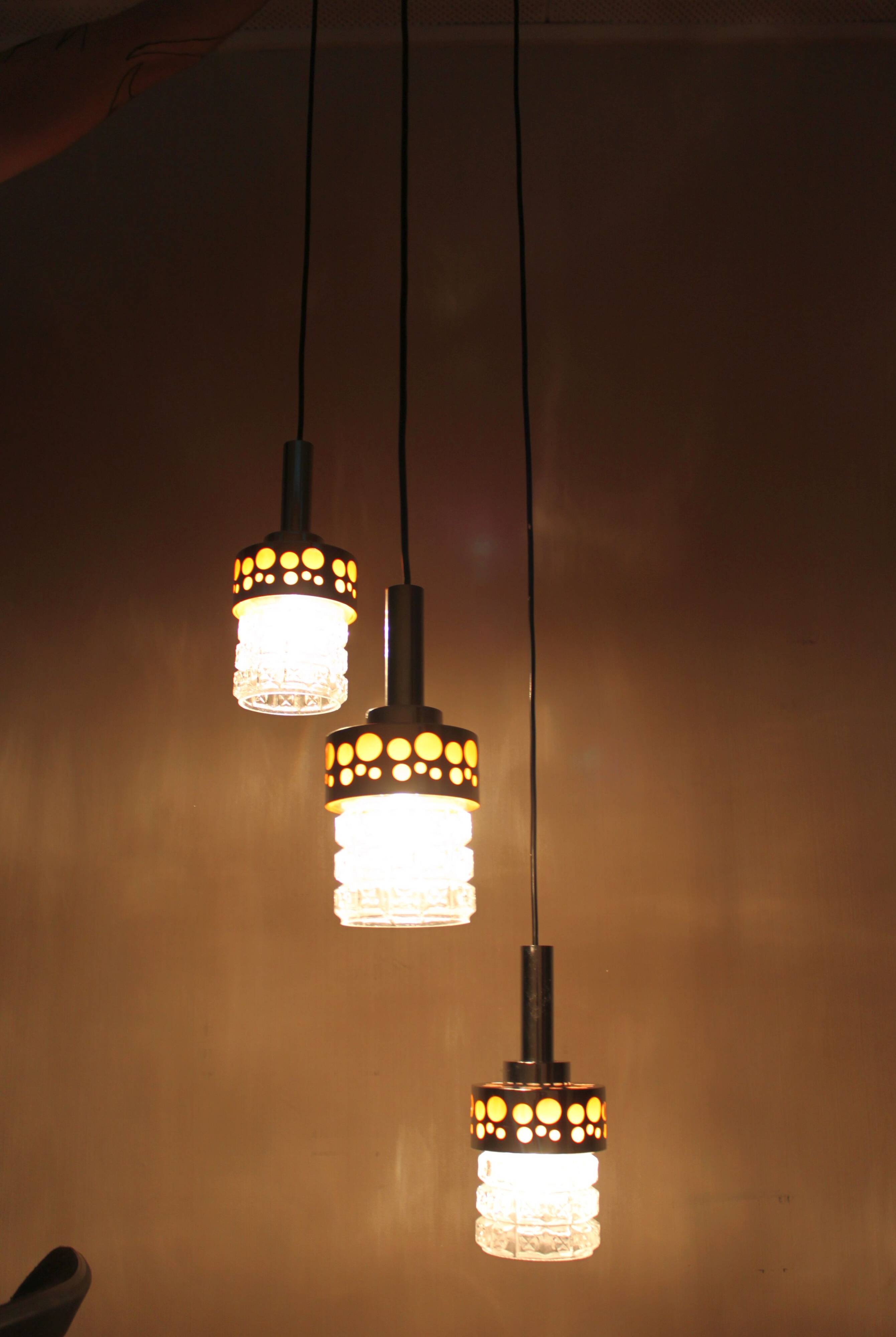 Waterfall pendant lamp by Raak Amsterdam, 1970s