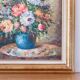 Large oil on canvas floral composition signed Boucher