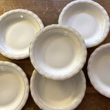6 Limoges porcelain soup plates signed P. Dessagne in very good condition