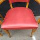 Pair of red vintage bridge armchairs