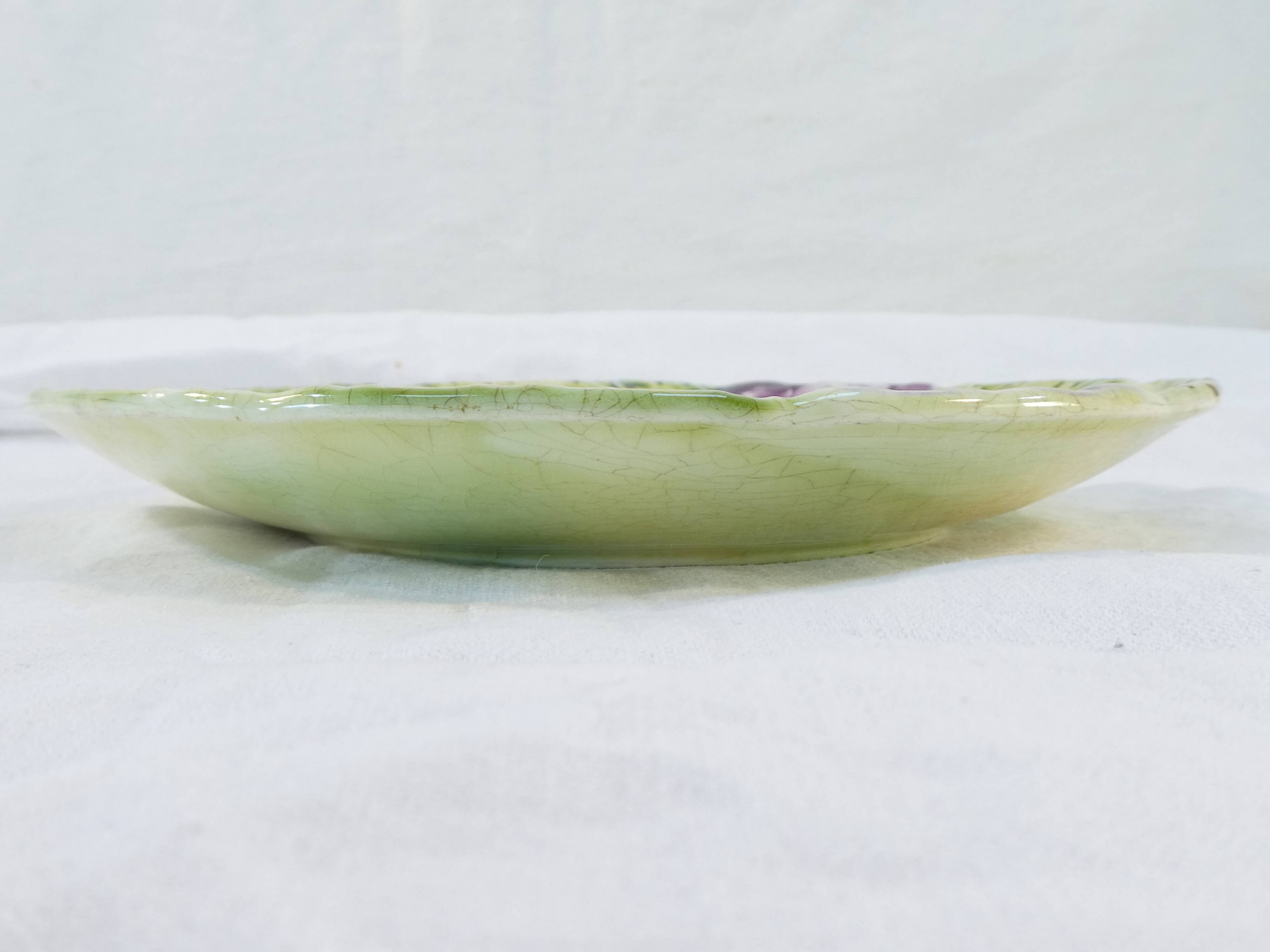 Slurry plate with grape decoration nº2