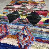Multicolor carpet in boucherouite fabric 117x195cm