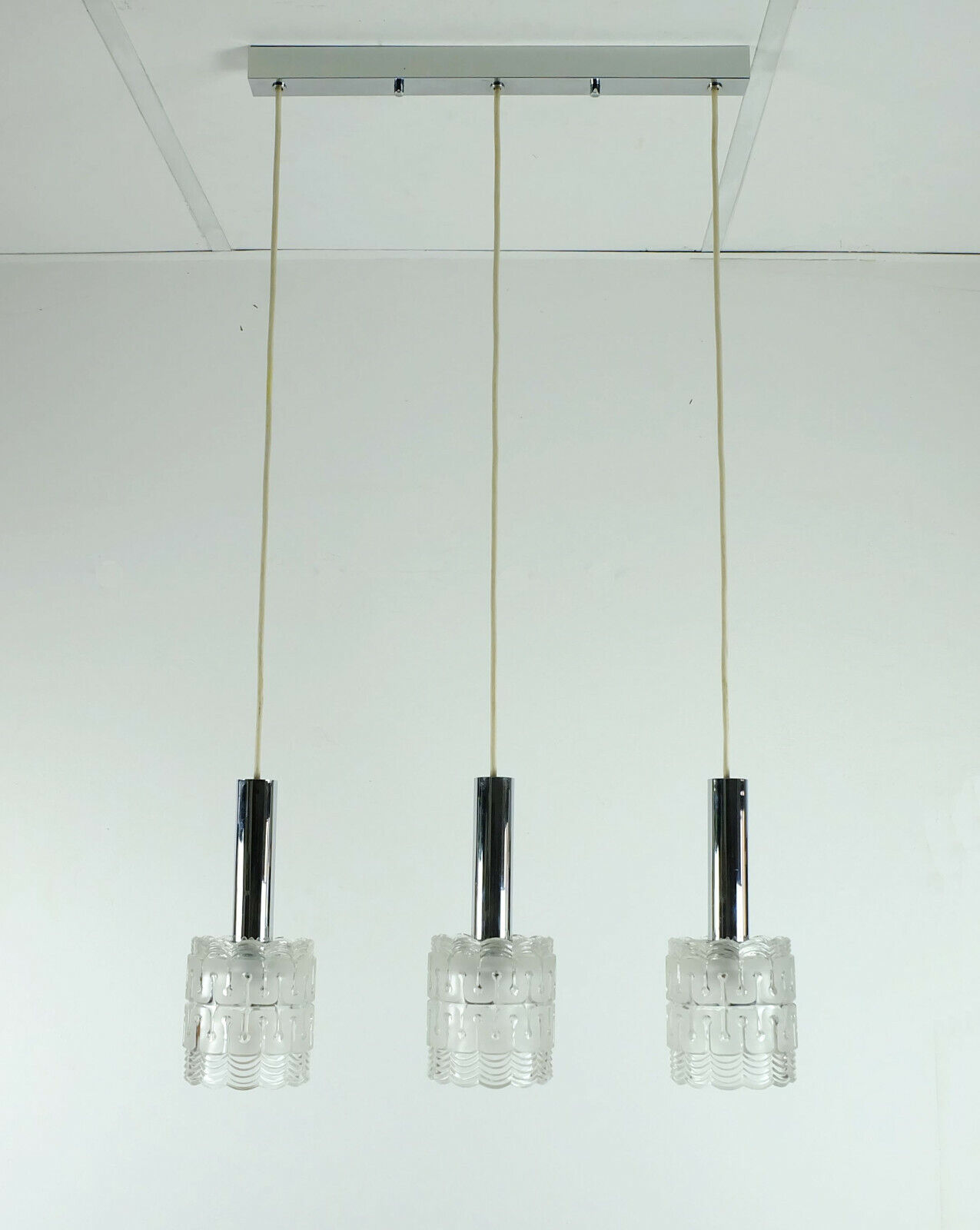 Mid century modern 3-light pendant lamp by hillebrand