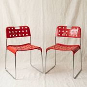 Omstak chair by Rodney Kinsman, vintage red metal.
